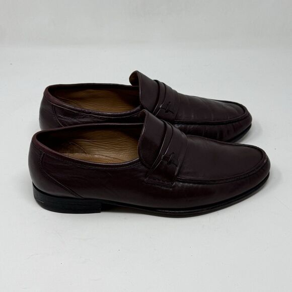 Allen Edmonds Modena Loafers Mens 9 EEE Wide Burgundy Leather Slip On Shoe Italy main image 11